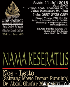 Suluk maleman edisi juli 2015 Noe Letto