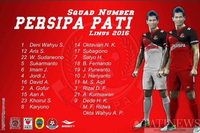 Ini Squad Persipa Pati di Liga Nusantara 2016 Jawa Tengah