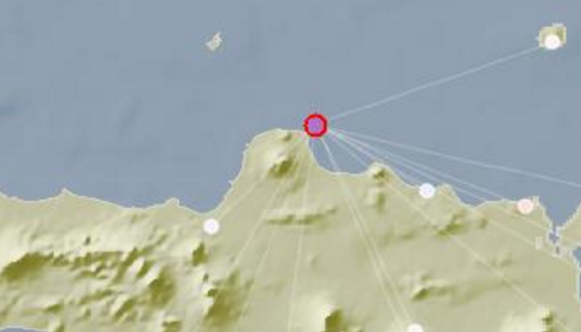 Pusat Gempa di arah timur laut Pati