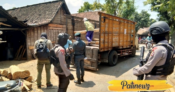8 Truk Kayu Jati Diamankan Dalam Operasi Gabungan di Jaken