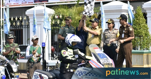 Sejumlah Komunitas di Pati ikuti Kirab Merah Putih, Ini Pesan Wabup Saiful Arifin