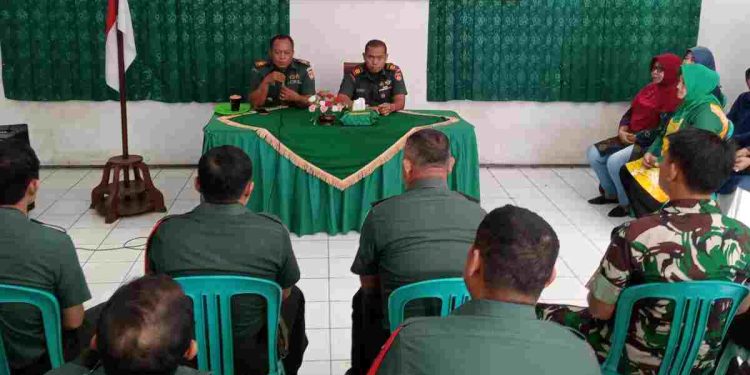 Koramil 0718-01/Pati Gelar Acara Pisah Sambut Pejabat Komandan Koramil Lama dan Baru