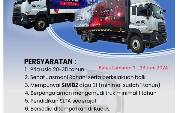 Dibutuhkan Segera Driver Truk