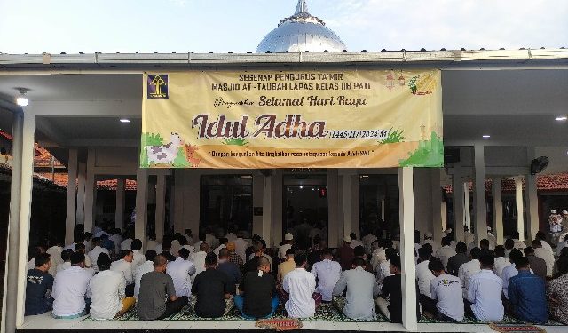 Lapas Pati Gelar Sholat Idul Adha dan Potong Hewan Qurban