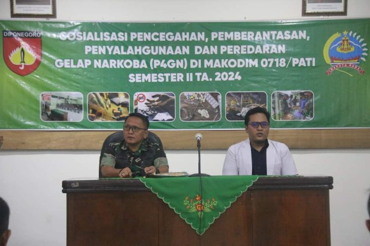 Cegah Penyalahgunaan Narkoba, Kodim Pati Gelar Sosialisasi P4GN Kepada Anggota
