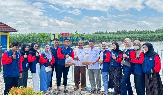 Mahasiswa KKN Upgris Lakukan Penebaran Benih Ikan Nila di Embung Desa Bringin