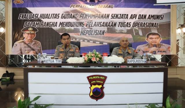 Tim Puslitbang Polri Tinjau Gudang Senjata dan Amunisi Polresta Pati, Tingkatkan Keamanan dan Kualitas Penyimpanan