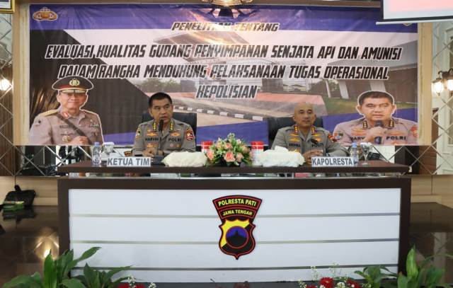 Tim Puslitbang Polri Tinjau Gudang Senjata dan Amunisi Polresta Pati, Tingkatkan Keamanan dan Kualitas Penyimpanan