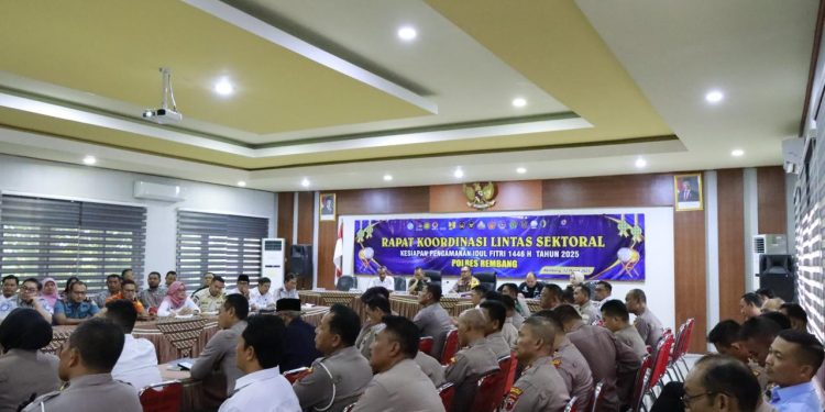 Sukseskan Pengamanan Hari Raya Idul Fitri 1446 H, Polres Rembang Gelar Rapat Koordinasi Lintas Sektoral (Rakorlinsek) Ops Ketupat Candi 2025