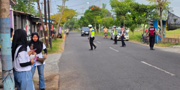 Demi Kelancaran Event Lari Bhina Run, Satlantas Polres Rembang Siagakan Anggota