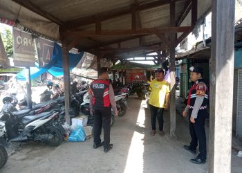 Patroli Dialogis Satgas Samapta Di Kawasan Pasar Kota Rembang, Tekan Aksi Premanisme