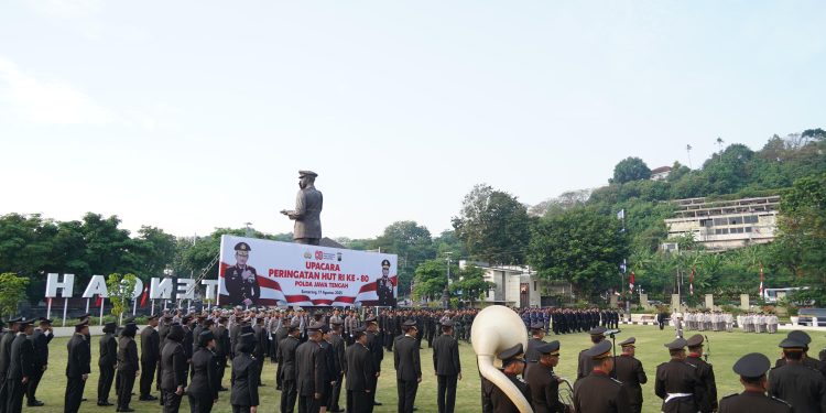 Polda Jateng Gelar Upacara Peringatan HUT ke-80 RI