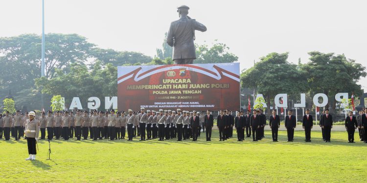 Polda Jateng Gelar Upacara Hari Juang Polri, Kenang Sejarah Kesetiaan dan Perjuangan Pendahulu Polri Pertahankan Kemerdekaan RI