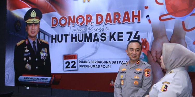 Jelang Hari Jadi ke-74, Humas Polri Gelar Donor Darah