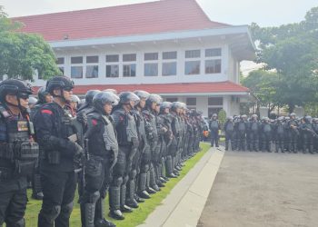 Apel Kesiapsiagaan Polresta Pati Sambut Sidang Paripurna Hak Angket DPRD