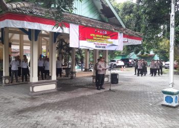 Apel Kesiapsiagaan Tanggap Darurat Bencana di Kecamatan Sluke, Kapolsek Tekankan Sinergitas dan Kesiapan Hadapi Bencana