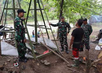 Dandim 0714/Salatiga Tinjau Pembangunan Jembatan Gantung Penghubung Kabupaten Semarang–Grobogan