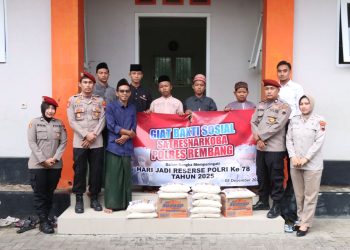 Wujud Kepedulian di Hari Jadi Reserse ke-78, Sat Resnarkoba Polres Rembang Gelar Baksos