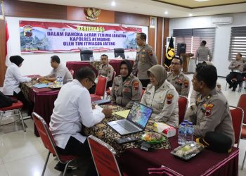 Polres Rembang Terima Tim Verifikasi Itwasda Polda Jateng Jelang Sertijab Kapolres