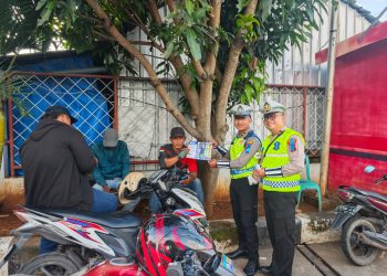 Satgas Kamseltibcarlantas Polres Rembang Sosialisasikan Ops Keselamatan Candi 2026 di Kawasan Pabrik PWI