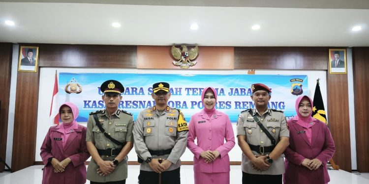 Sertijab Kasat Resnarkoba Polres Rembang Berlangsung Khidmat, Kapolres Tekankan Pemberantasan Narkoba