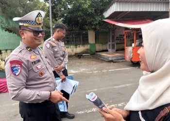 Satlantas Polres Rembang Hadir di Kampung Ramadhan, Gaungkan Tertib Berlalu Lintas