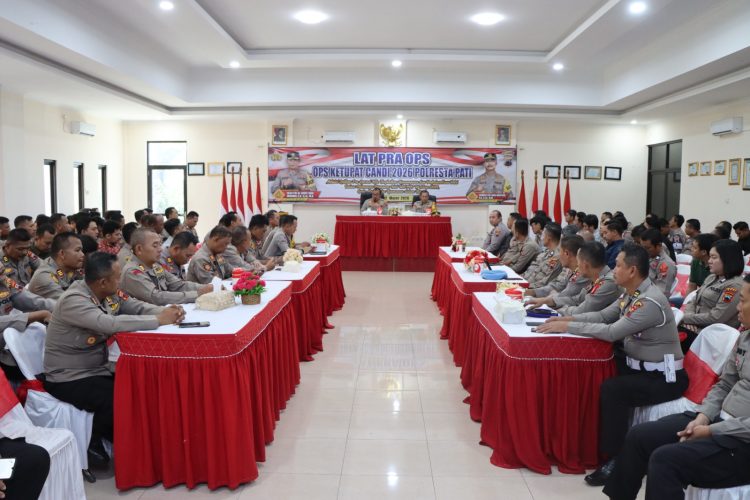 Siap Amankan Mudik, Polresta Pati Gelar Latpra Ops Operasi Ketupat Candi 2026
