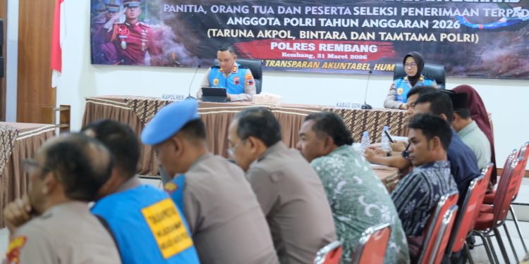 Kapolres Rembang Pimpin Penandatanganan Fakta Integritas Seleksi Penerimaan Anggota Polri T.A 2026