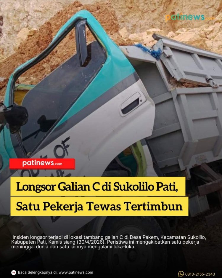 Longsor Galian C di Sukolilo Pati, Satu Pekerja Tewas Tertimbun