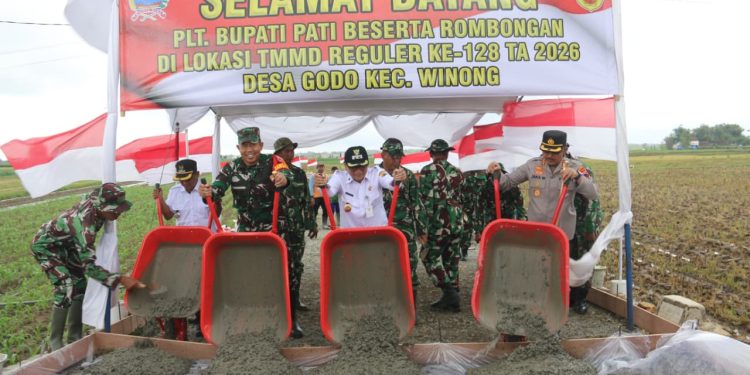 Plt Bupati Pati Resmi Buka TMMD Reguler ke-128 di Gunungpanti