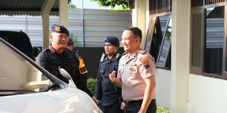 Kapolres Rembang Terima Kunjungan Kerja Dansat Brimob Polda Jateng, Perkuat Sinergitas dan Soliditas