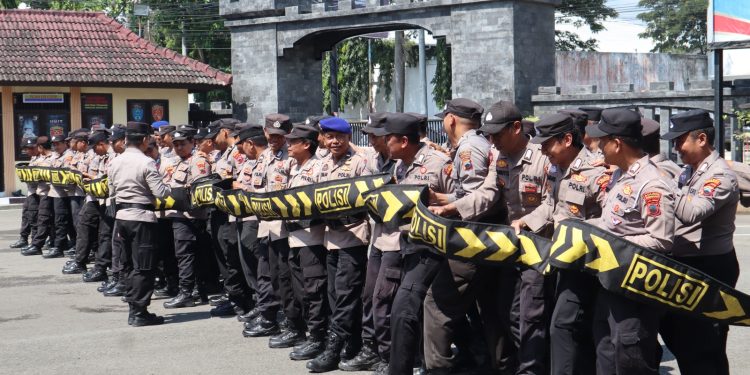 Asah Kesiapsiagaan, Polres Rembang Gelar Latihan Dalmas Antisipasi Situasi Kontinjensi