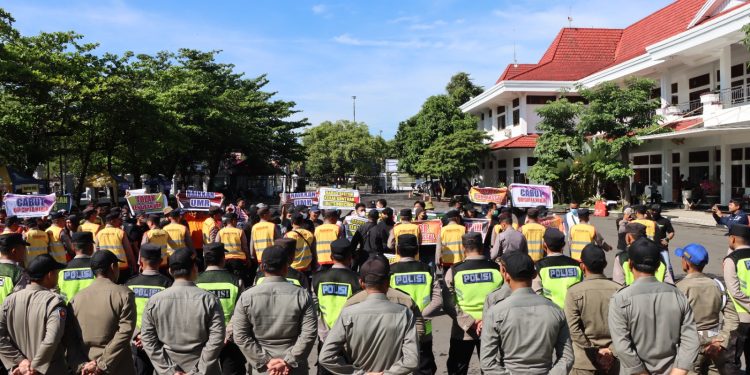 Polresta Pati Gelar Latihan Kesiapsiagaan Antisipasi Gangguan Kamtibmas