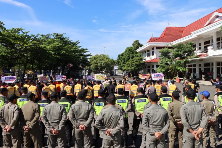 Polresta Pati Gelar Latihan Kesiapsiagaan Antisipasi Gangguan Kamtibmas