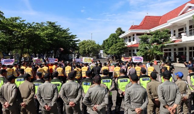 Polresta Pati Gelar Latihan Kesiapsiagaan Antisipasi Gangguan Kamtibmas