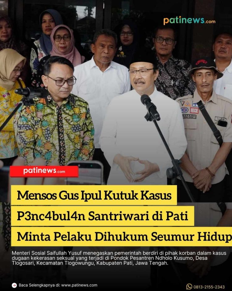 Mensos Gus Ipul Kutuk Kasus P3nc4bul4n Santriwari di Pati, Minta Pelaku Dihukum Seumur Hidup
