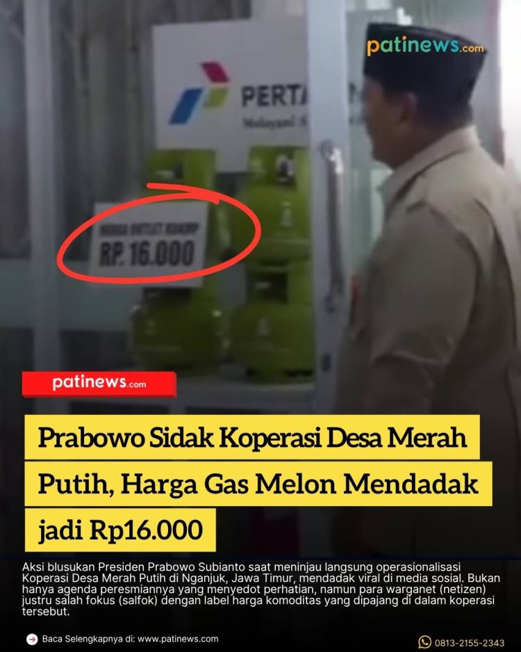 Sidak Koperasi Merah Putih Bersama Presiden Prabowo, Netizen Heboh Soroti Harga Gas Melon Rp16.000