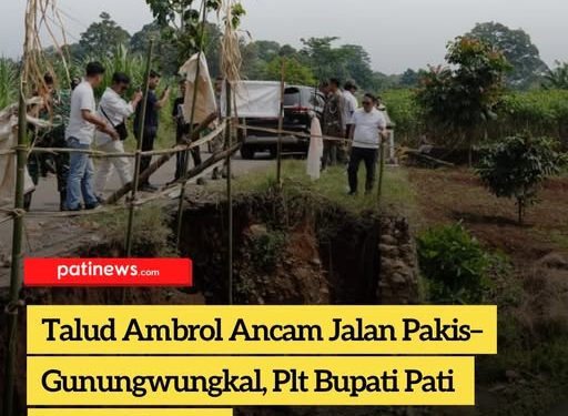 Talud Ambrol Ancam Jalan Pakis–Gunungwungkal, Plt Bupati Pati Turun Tangan