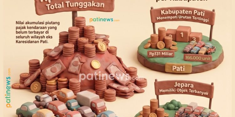 634 Ribu Kendaraan di Eks Karesidenan Pati Nunggak Pajak, Total Tunggakan Rp483 Miliar