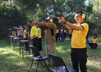 Polres Rembang Gelar Latihan Menembak Periodik I Tahun Anggaran 2026