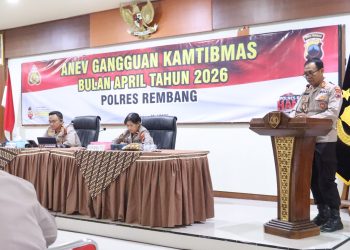 Evaluasi Situasi Kamtibmas, Kapolres Rembang Instruksikan Peningkatan Pelayanan dan Antisipasi Kerawanan