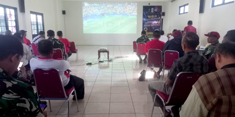 Lewat Nobar Piala Dunia 2026, Kodim 0718/Pati Pererat Hubungan TNI dan Rakyat