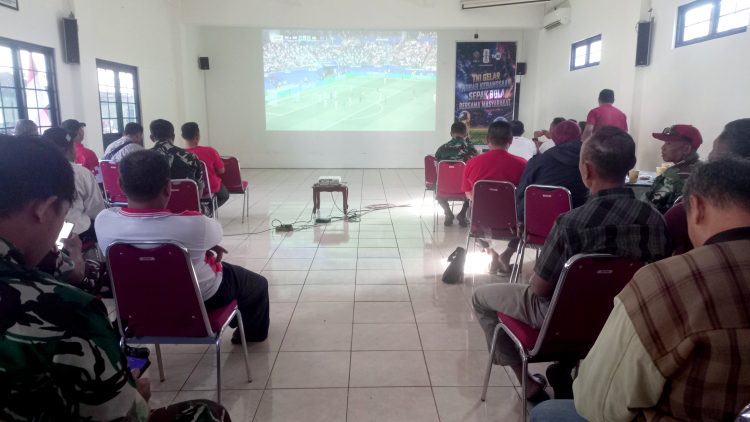 Lewat Nobar Piala Dunia 2026, Kodim 0718/Pati Pererat Hubungan TNI dan Rakyat