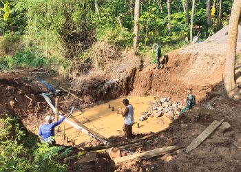 Tahap Awal Pembangunan Jembatan Garuda, Kodim 0718/Pati Fokus Pekerjaan Pondasi