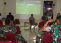 Suasana Hangat Nobar Sepak Bola, Dandim 0718/Pati Ajak Masyarakat Perkuat Kebersamaan