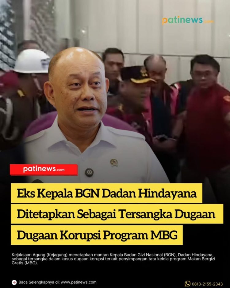 Eks Kepala BGN Dadan Hindayana Ditetapkan Sebagai Tersangka Dugaan Korupsi Program MBG