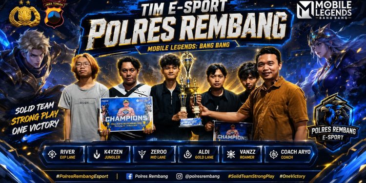 Fokus, Percaya Diri, dan Rajin Berlatih: Tim E-Sport Polres Rembang Bidik Tiket Kapolri Cup 2026