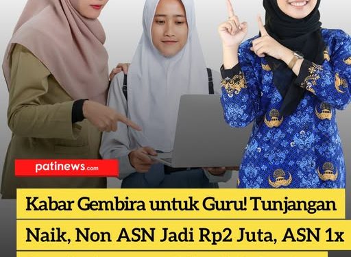Kabar Gembira untuk Guru! Tunjangan Naik, Non ASN Jadi Rp2 Juta, ASN 1x Gapok, Langsung Masuk Rekening