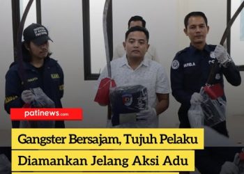Gangster Bersajam, Tujuh Pelaku Diamankan Jelang Aksi Adu Mekanik di Margorejo Pati