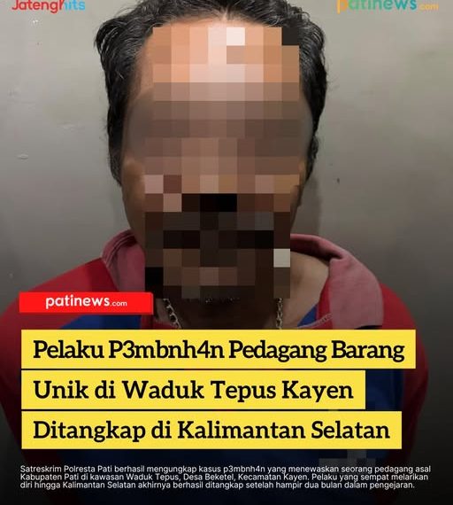 Pelaku P3mbnh4n Pedagang Barang Unik di Waduk Tepus Kayen Ditangkap di Kalimantan Selatan